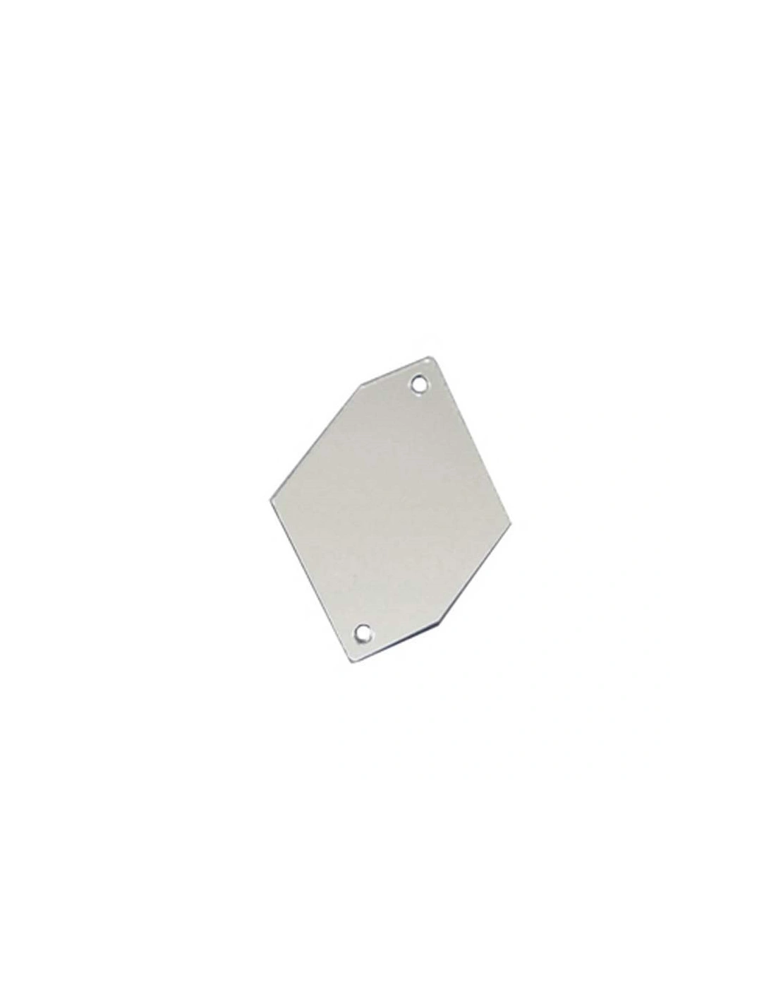 Sew on Mirrors Rhombus with six sides 20x30 mm Silver