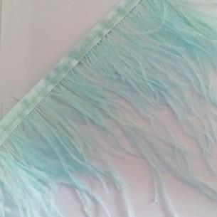 Frange da cucire Piume di Struzzo Aqua Bohemica pacco - 1MT 2