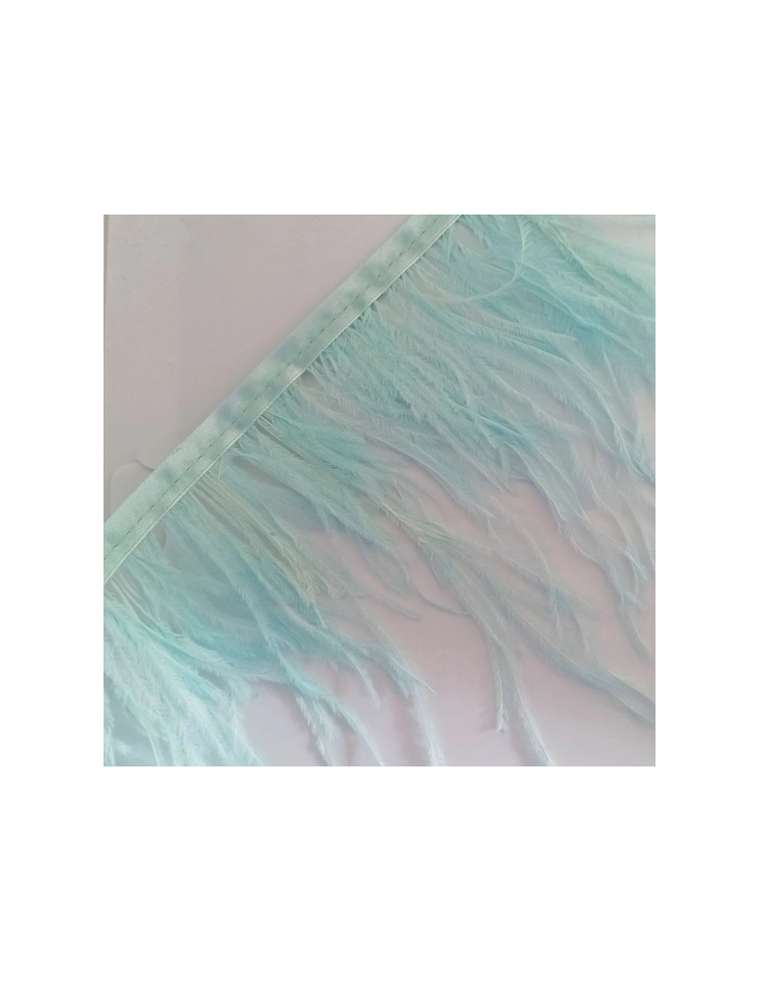 Frange da cucire Piume di Struzzo Aqua Bohemica pacco - 1MT