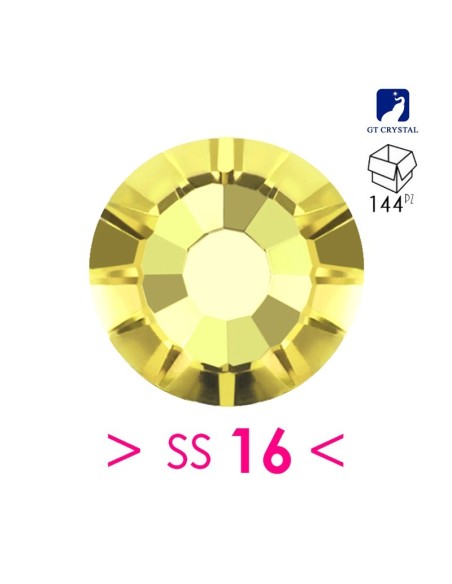 Rhinestones Strass GT Crystal Termoadesivo Hotfix ss 16  Citrine - 144PZ
