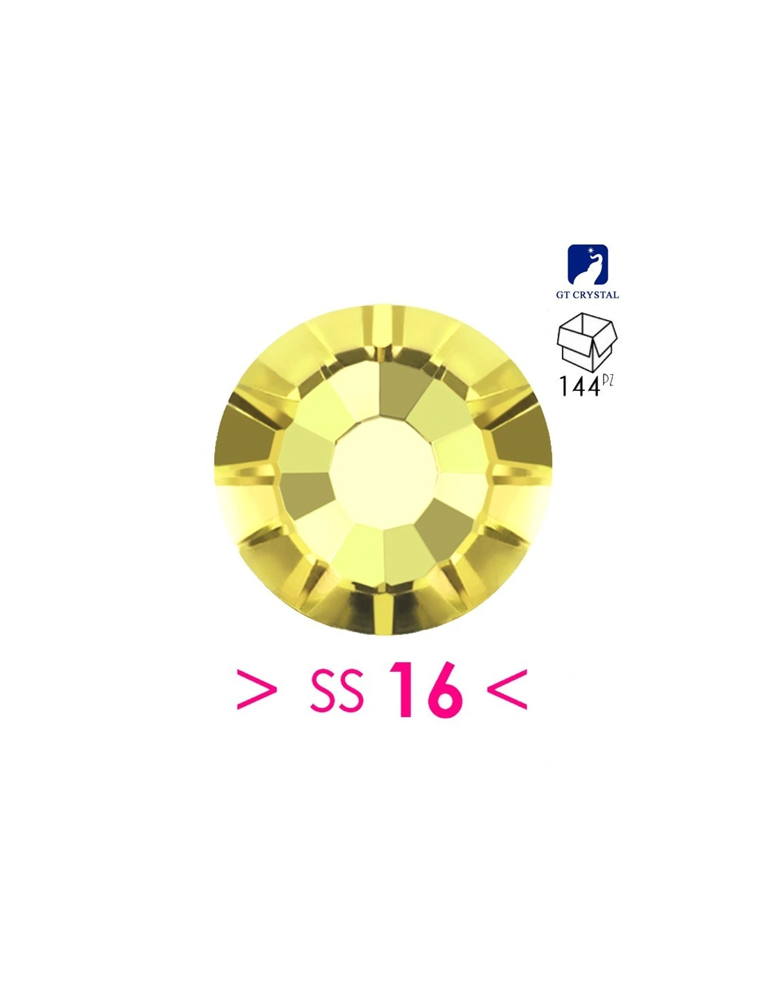 Rhinestones Gt Crystal Hotfix  ss 16  Citrine -  144 pcs - Hotfix Strass