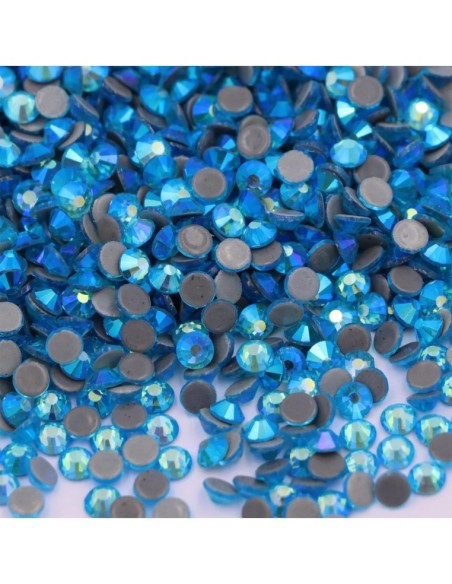 Strass GT Crystal Termoadesivo ss 10  Aquamarine ab - 144PZ  Rhinestones Hotfix