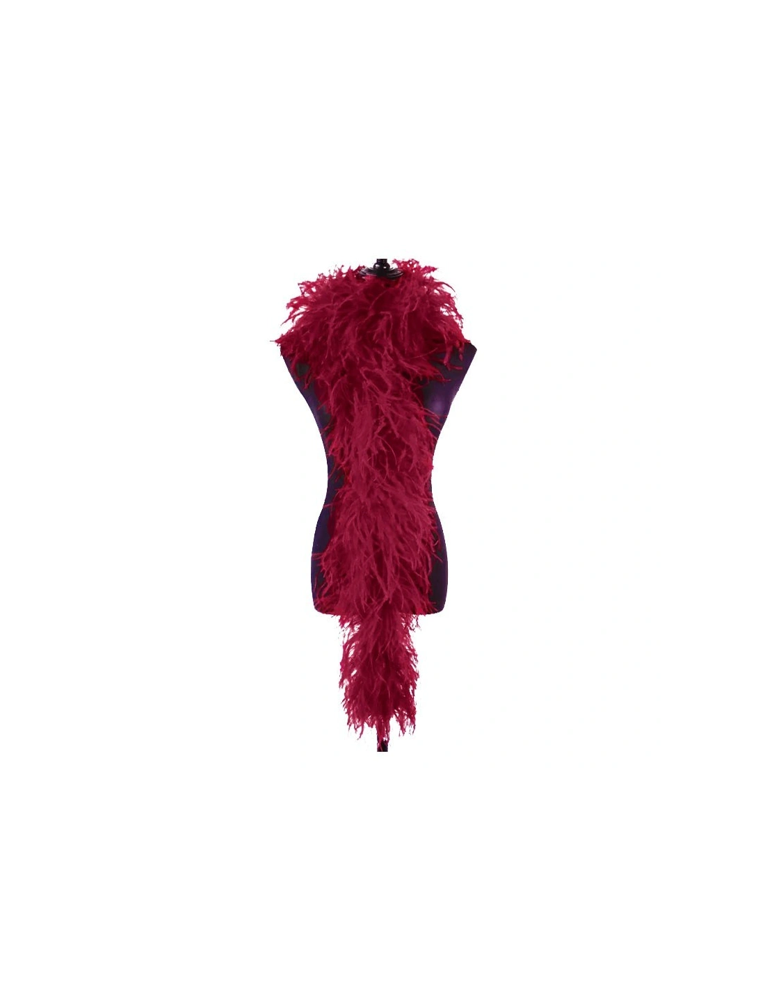 Boa Piume di Struzzo Rosso Scuro - Pacco 2 mt.