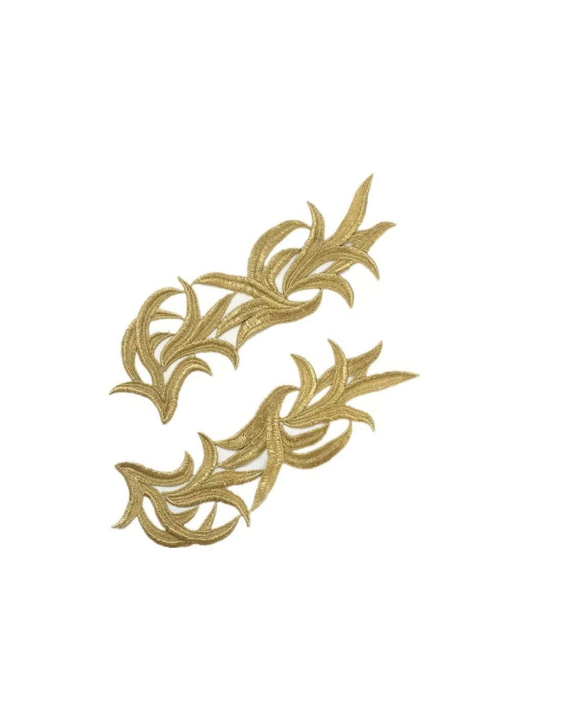 Application embroidered fabric Gold 18x5 cm - 1PA - Applications for Leotards and Dresses
