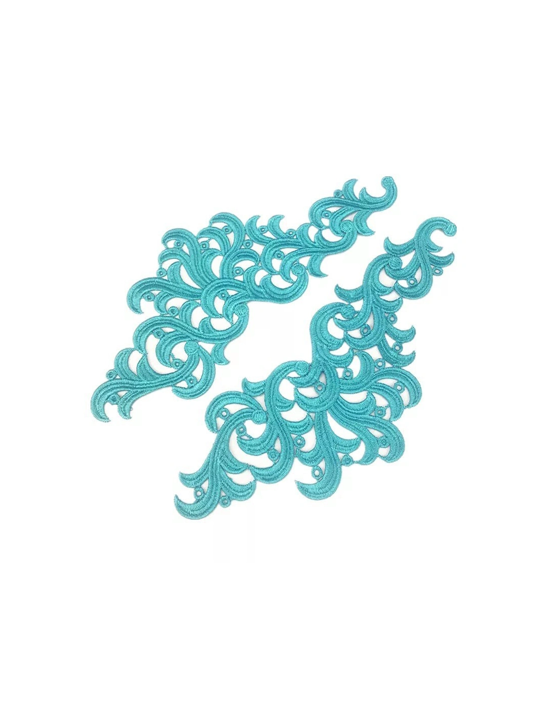 Application embroidered fabric Gold 18x5 cm - 1PA - Applications for Leotards and Dresses
