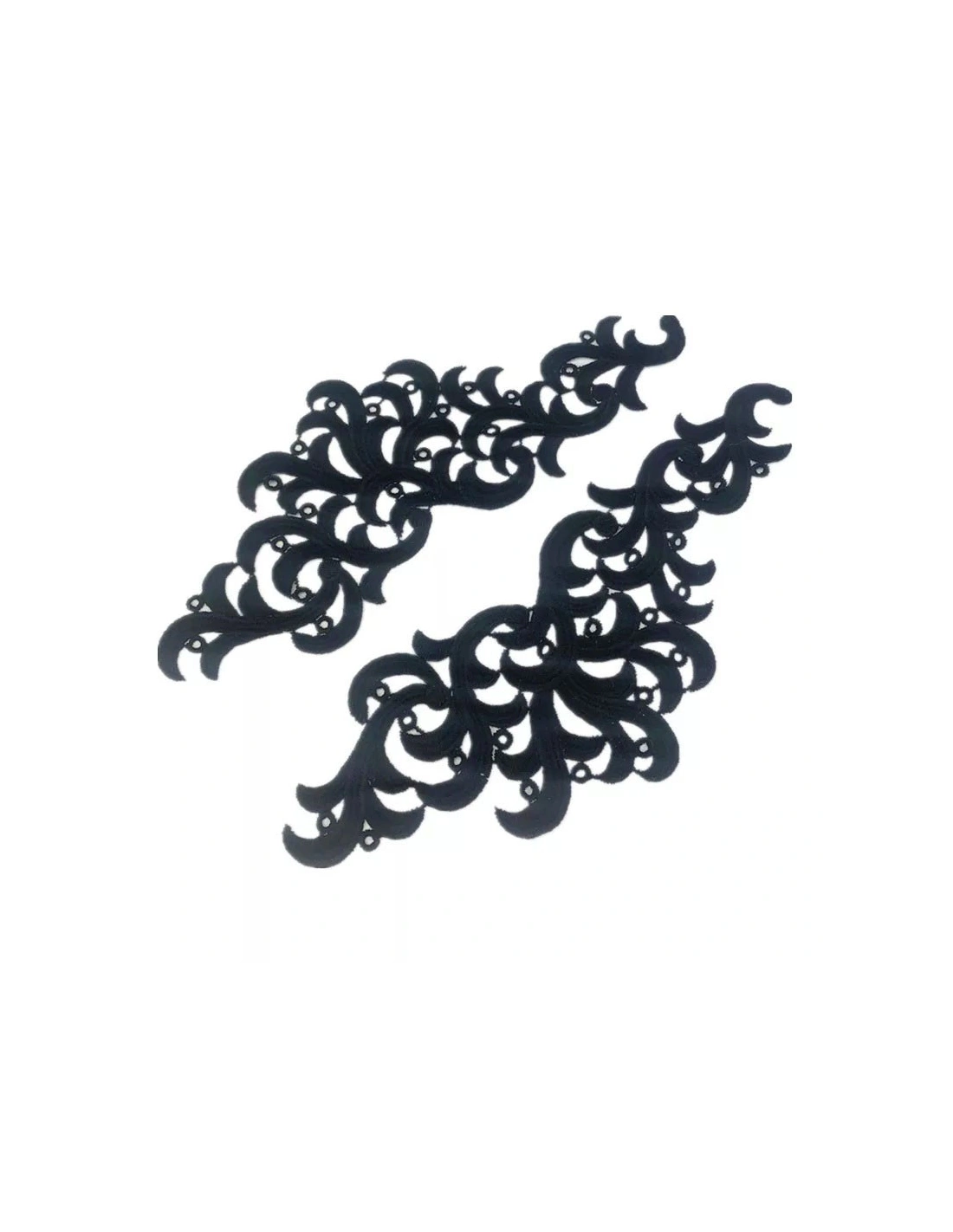 Application embroidered fabric Gold 18x5 cm - 1PA - Applications for Leotards and Dresses