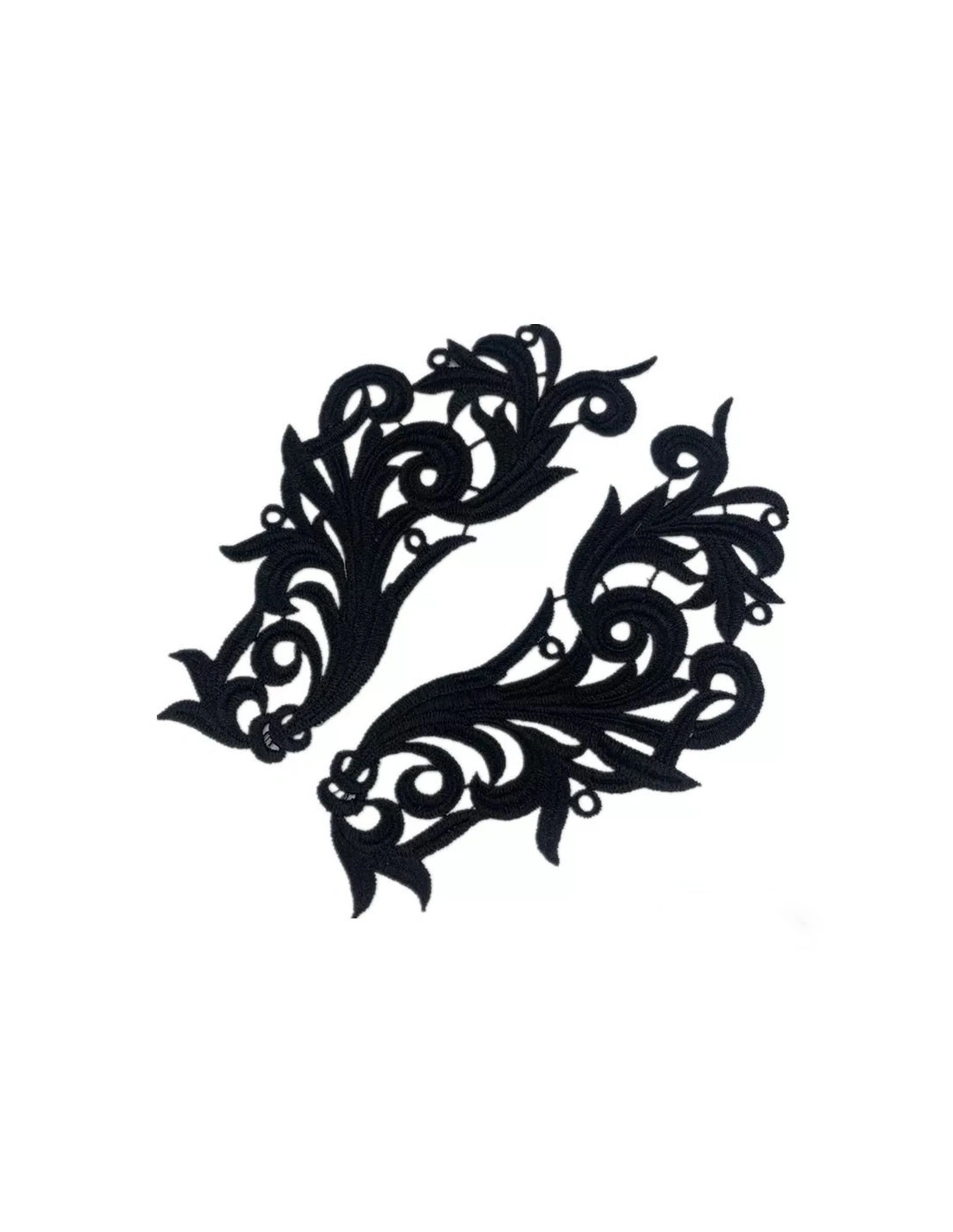 Application embroidered fabric Gold 18x5 cm - 1PA - Applications for Leotards and Dresses