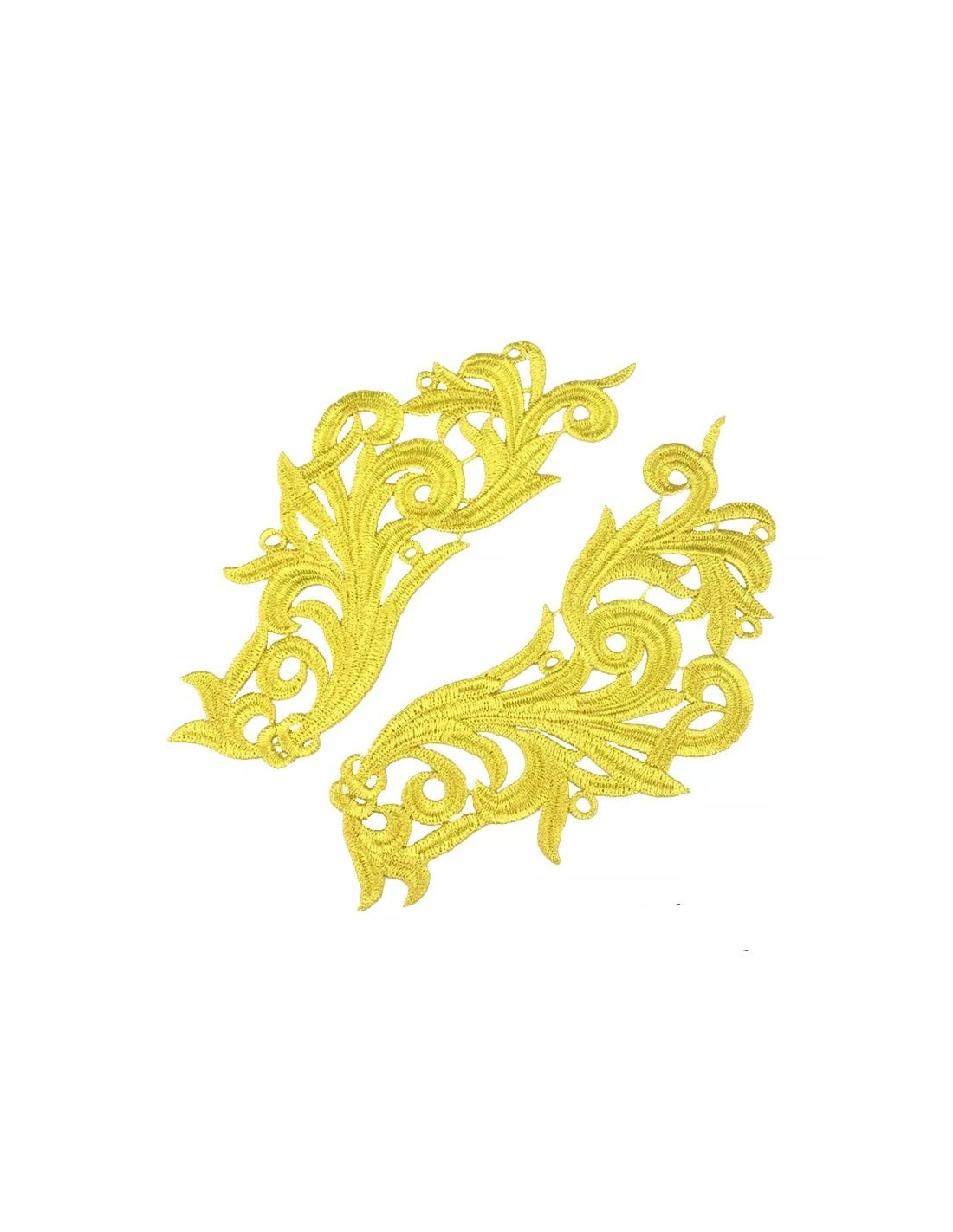 Application embroidered fabric Gold 18x5 cm - 1PA - Applications for Leotards and Dresses