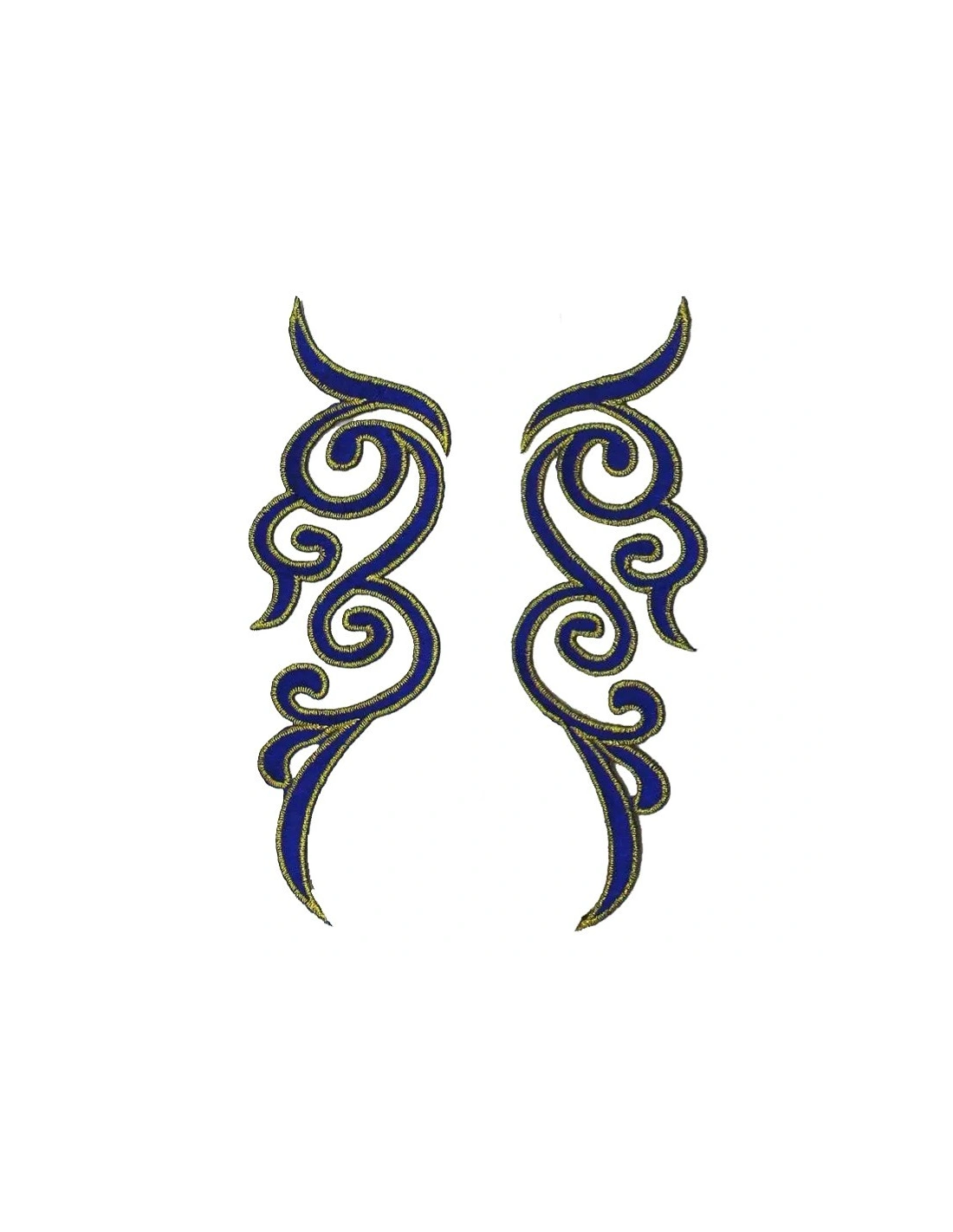 Application embroidered fabric Sapphire 18x5 cm - 1PA - Applications for Leotards and Dresses