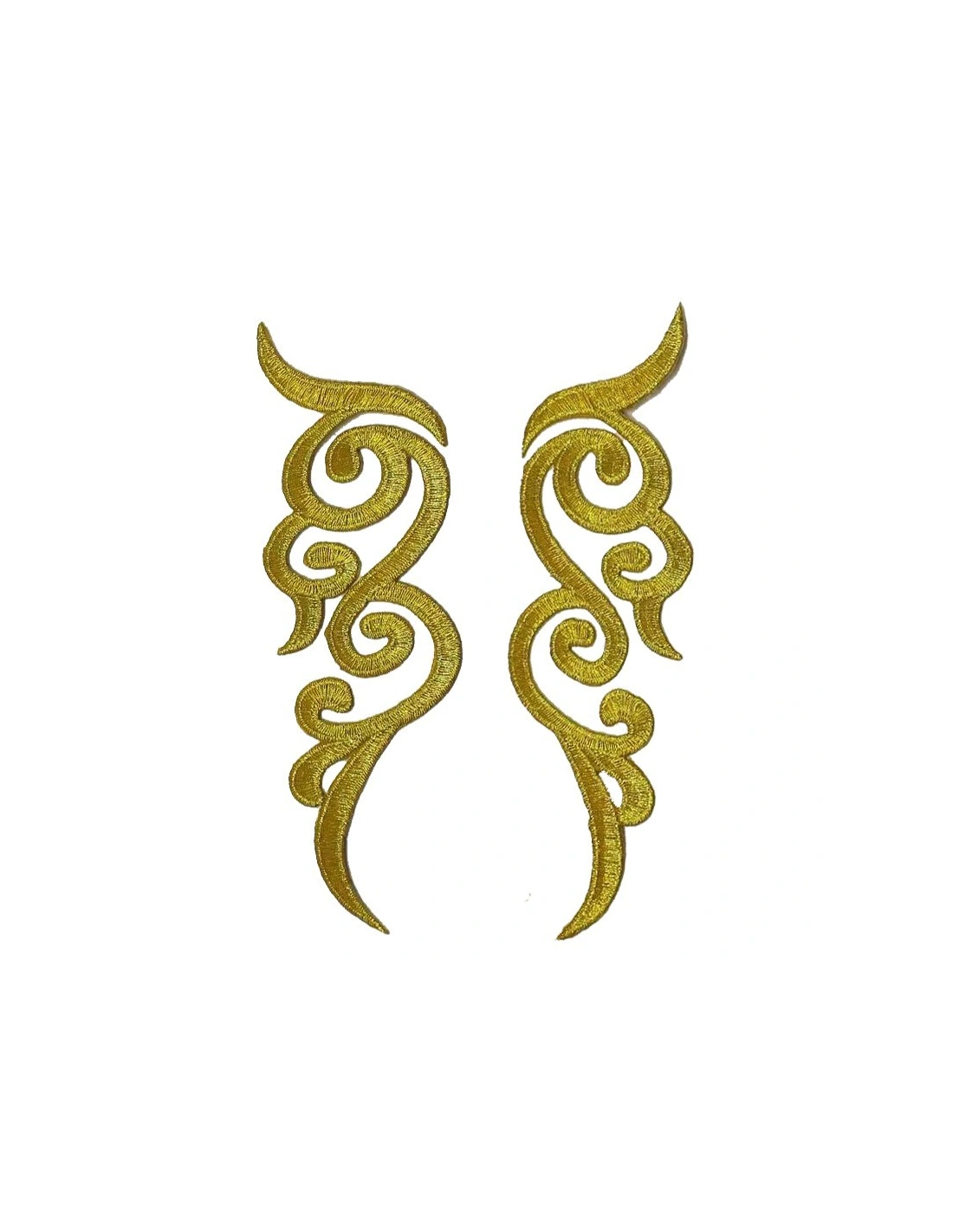 Application embroidered fabric Gold 18x5 cm - 1PA - Applications for Leotards and Dresses