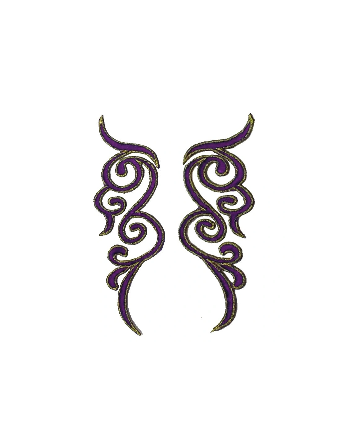Applicazione in Tessuto ricamato Amethyst cm 18x5 - 1PA