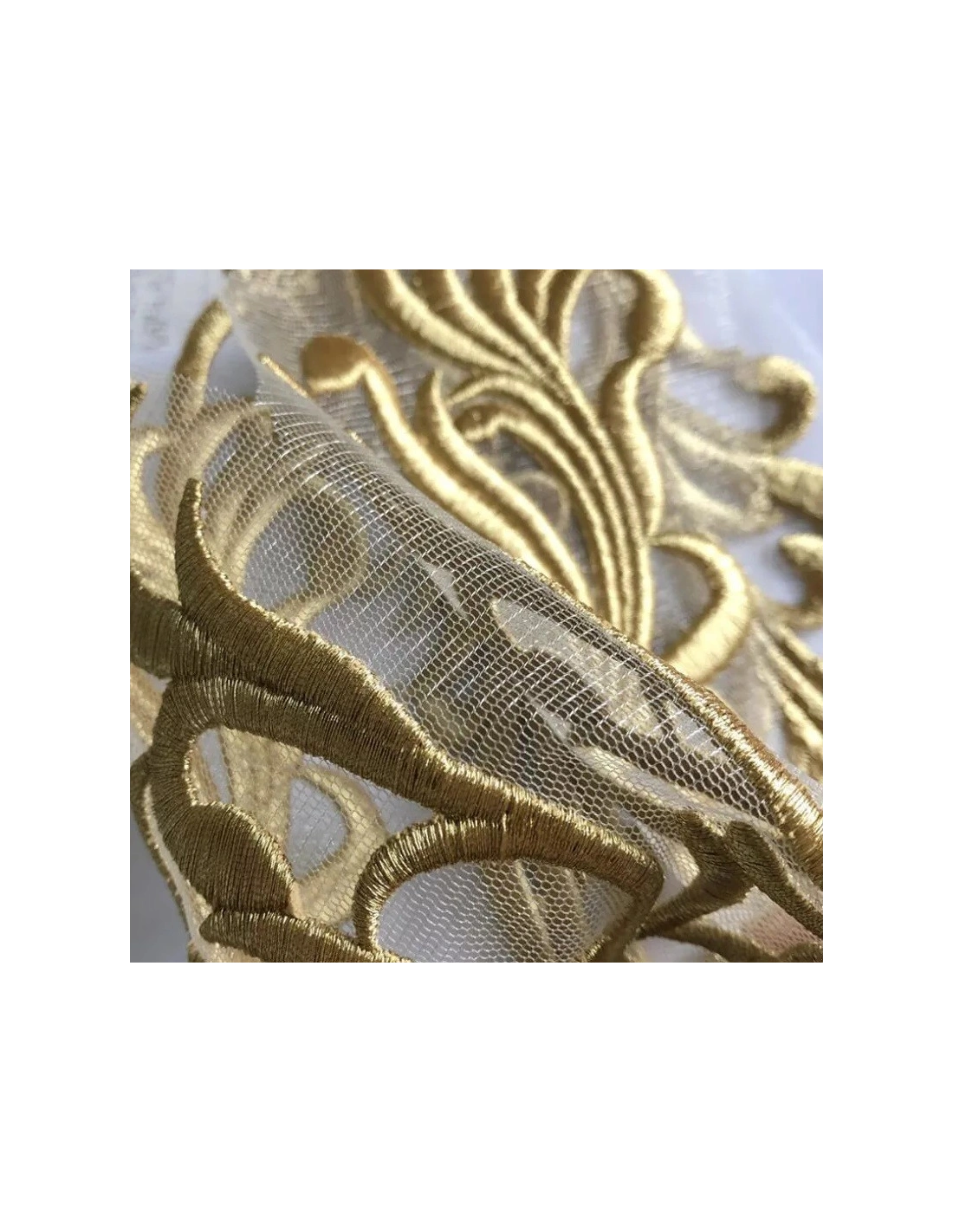 Application embroidered fabric Gold 47x35 cm - 1PC - Applications for Leotards and Dresses
