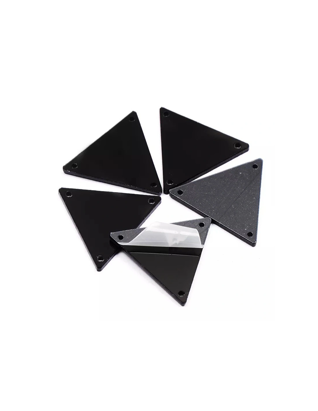 Specchietto da cucire forma Triangolo mm 23 Nero - 10PZ