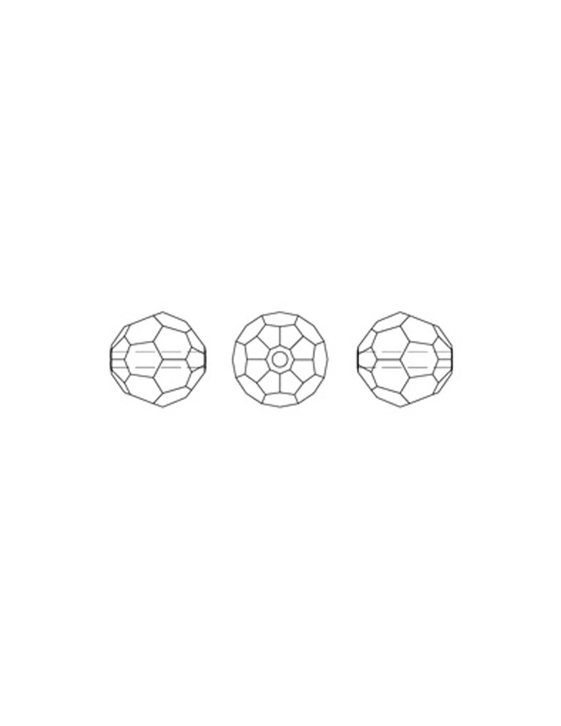 Crystal Sphere mm 4 Crystal AB - 36 PCS - Beads