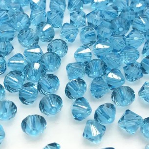 Bicono Swarovski mm 4 Aquamarine - 144PZ 2