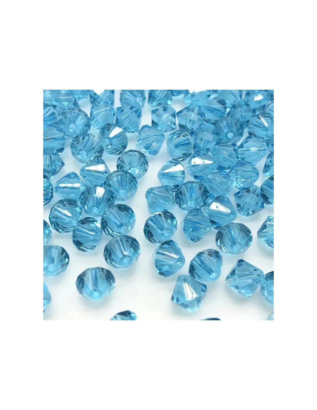 Bicone Swarovski mm 4 Aquamarine - 144 pcs - Biconi