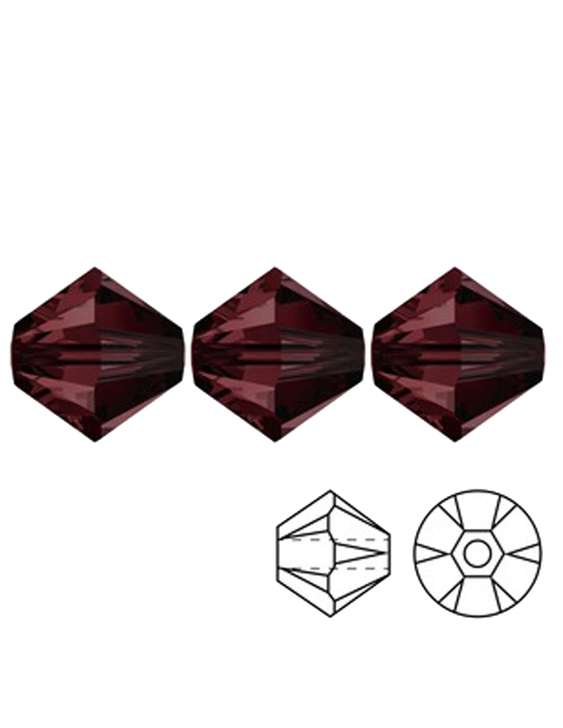 Bicono Swarovski mm 4 Garnet - 144PZ