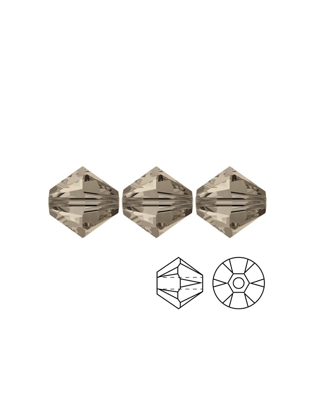 Bicono Swarovski mm 4 Greige - 144PZ