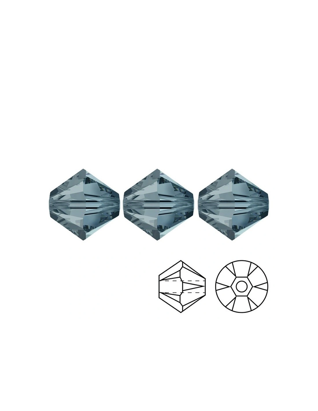 Bicono Swarovski mm 4 Indian Sapphire - 144PZ