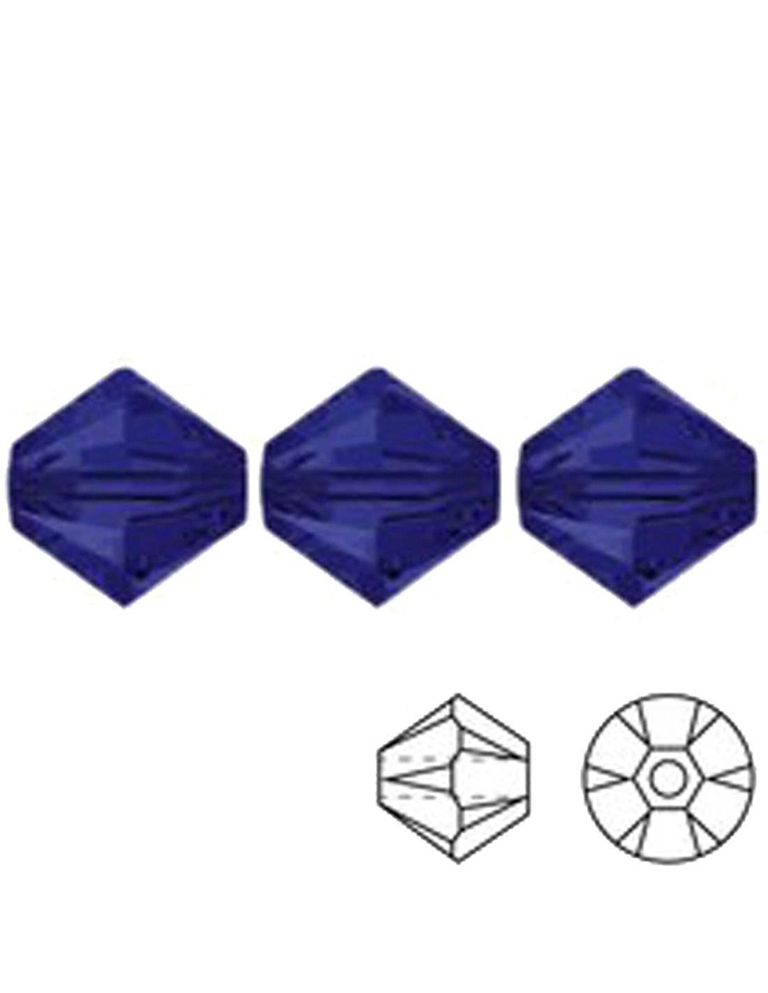 Bicone Swarovski mm 4 Dark Indigo -  144 pcs - Biconi