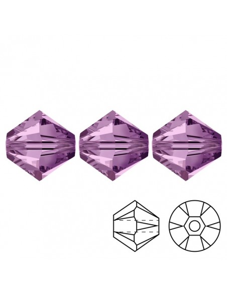 Bicono Swarovski mm 4 Lt. Amethyst - 144PZ Bicono Swarovski mm 4 Lt. Amethyst - 144PZ