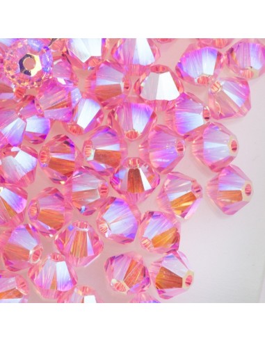 Bicone Swarovski mm 4 Lt. Rose AB -... Bicone Swarovski mm 4 Lt. Rose AB -...
