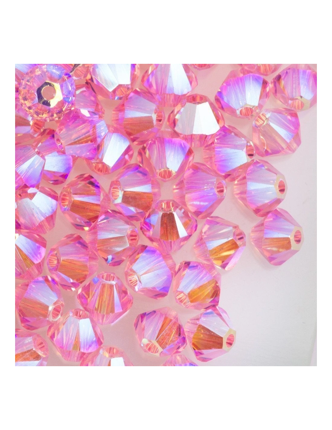 Bicono Swarovski mm 4 Lt. Rose AB - 144PZ