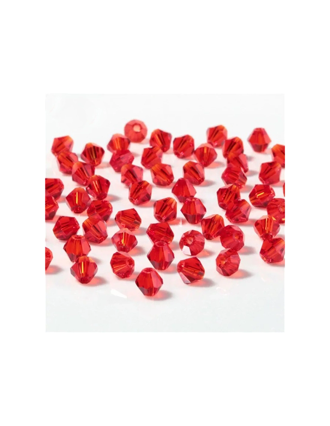 Bicone Swarovski mm 4 Lt. Siam - 144 pcs - Biconi
