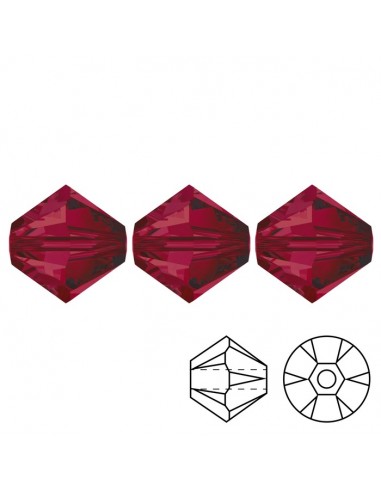Bicone Swarovski mm 4 Ruby - 144 pcs Bicone Swarovski mm 4 Ruby - 144 pcs