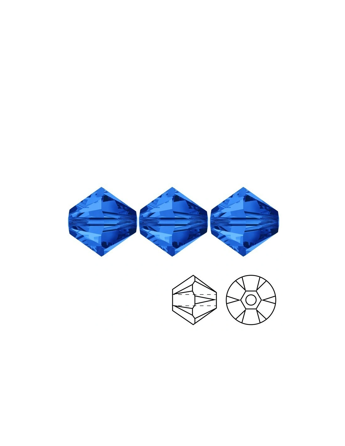 Bicone Swarovski mm 4 Sapphire - 144 pcs - Biconi