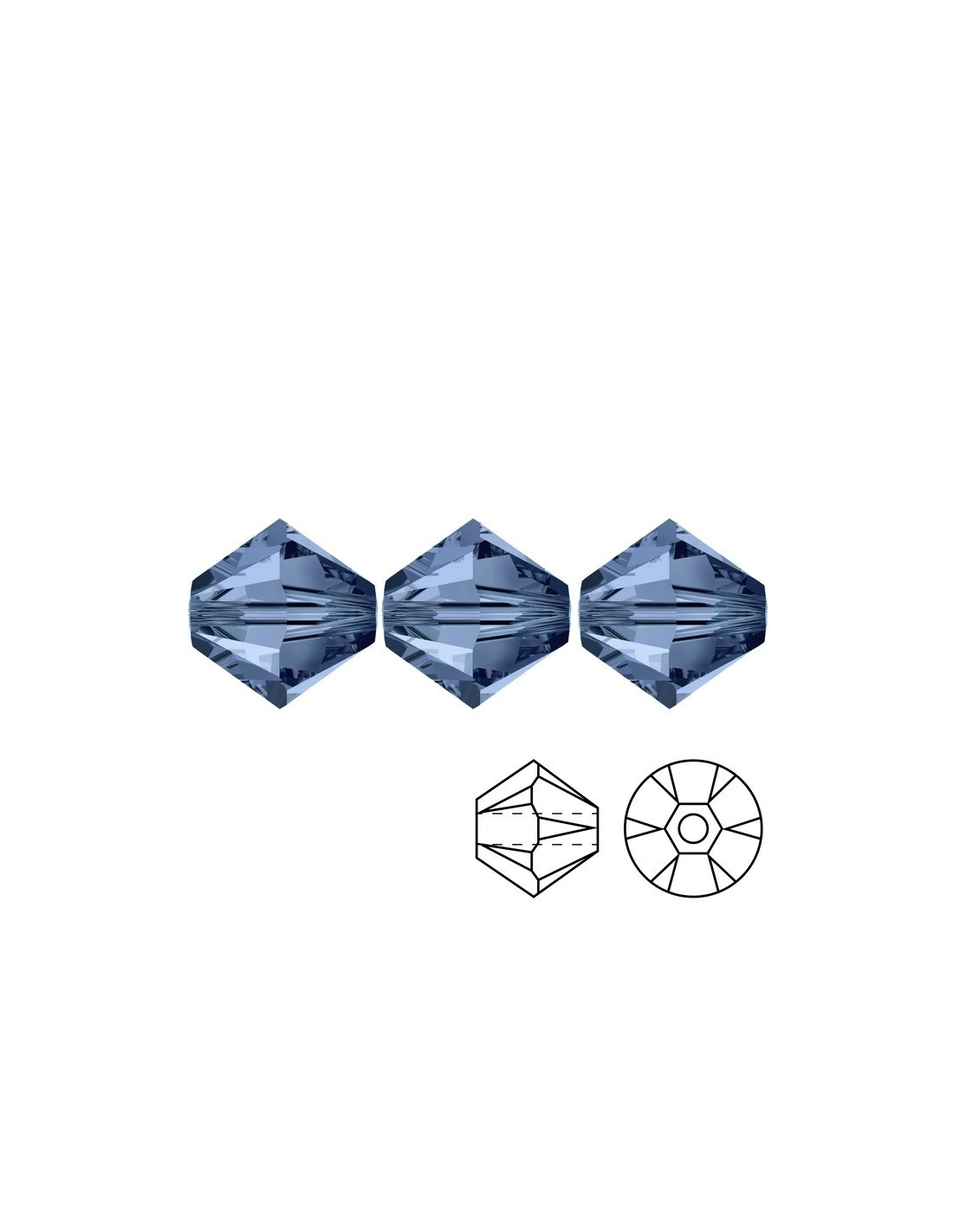 Bicono Swarovski mm 6 Montana - 144PZ