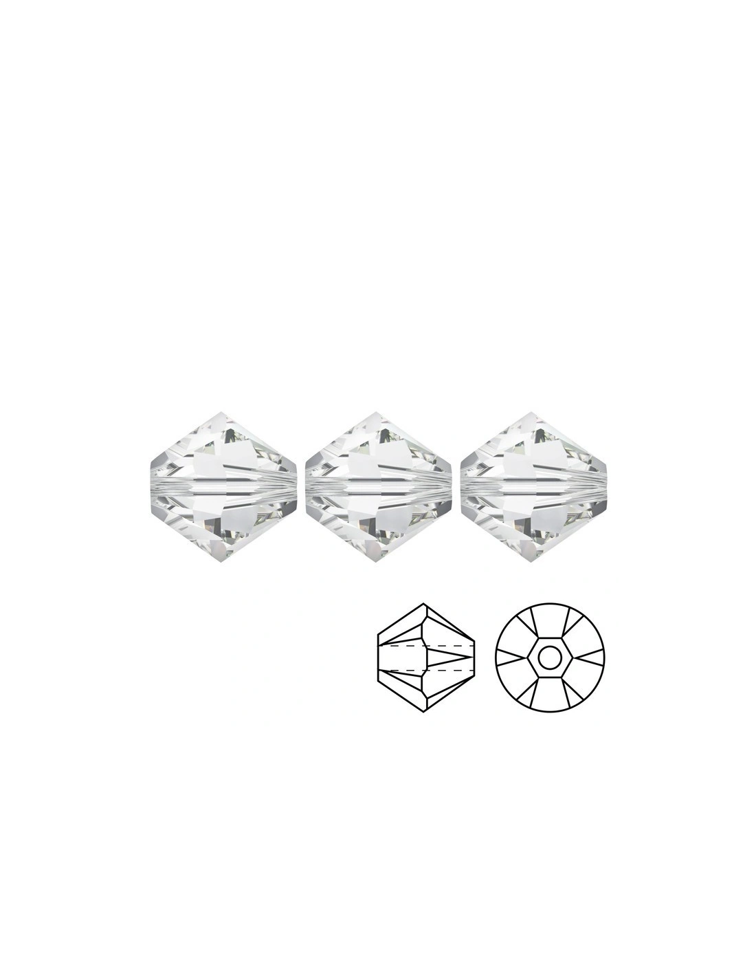 Bicono Swarovski mm 5 Crystal - 144PZ - Biconi