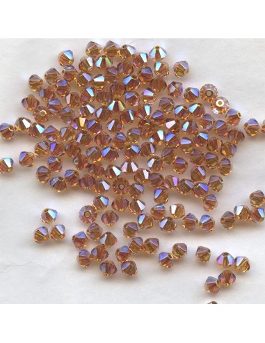 Bicone Swarovski mm 4 Topaz AB - 144 pcs Bicone Swarovski mm 4 Topaz AB - 144 pcs