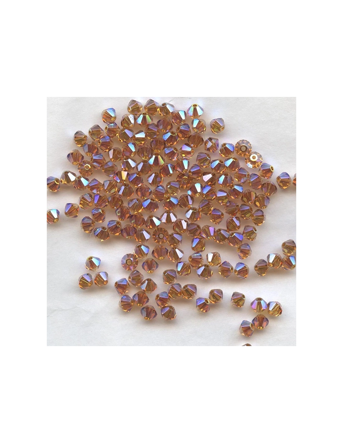 Bicone Swarovski mm 4 Topaz AB - 144 pcs - Biconi
