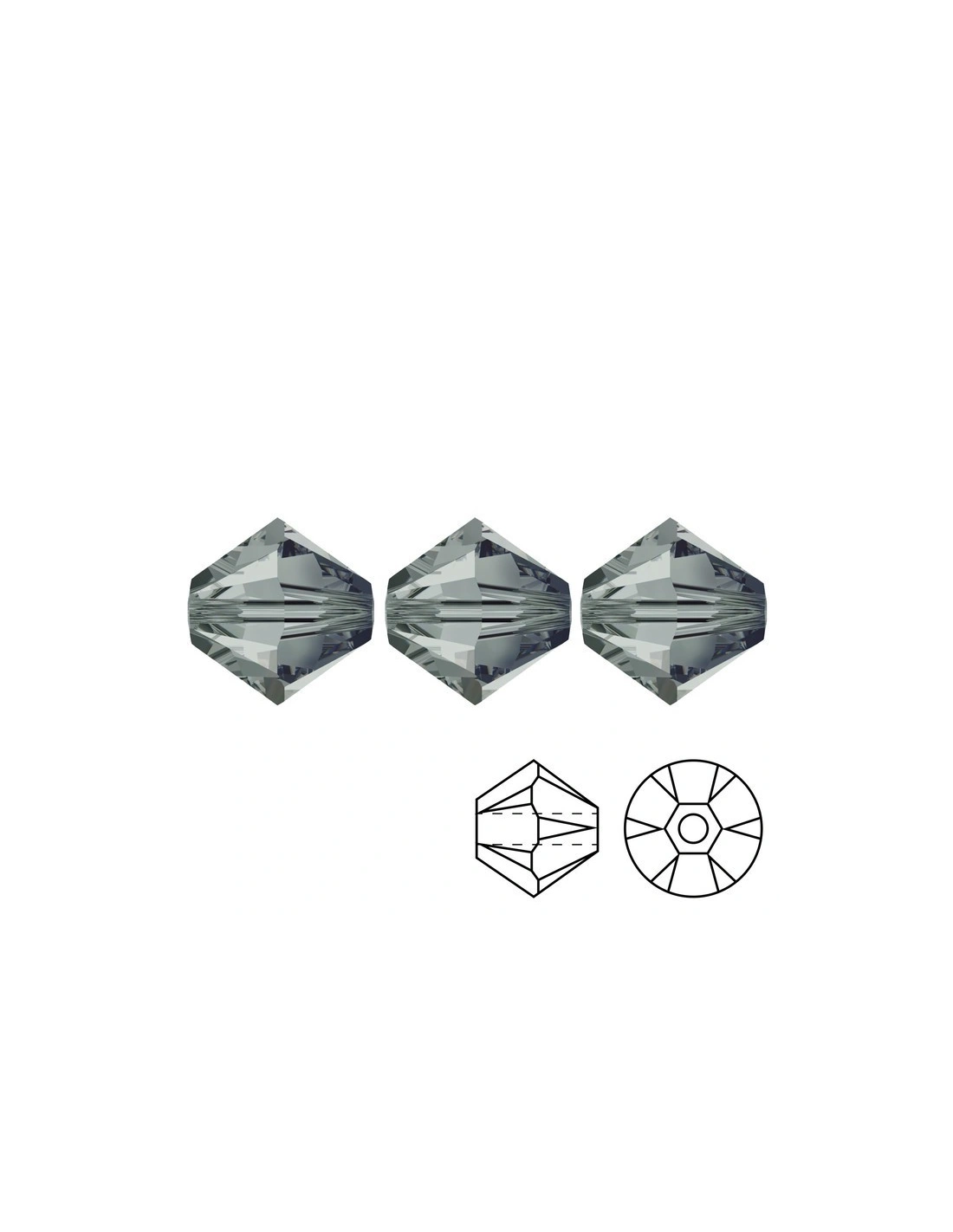 Bicono Swarovski mm 6 Bl. Diamond - 144PZ