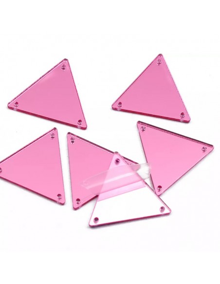 Specchietto Triangolo mm 23 Fuchsia - 10PZ Specchietto Triangolo mm 23 Fuchsia - 10PZ