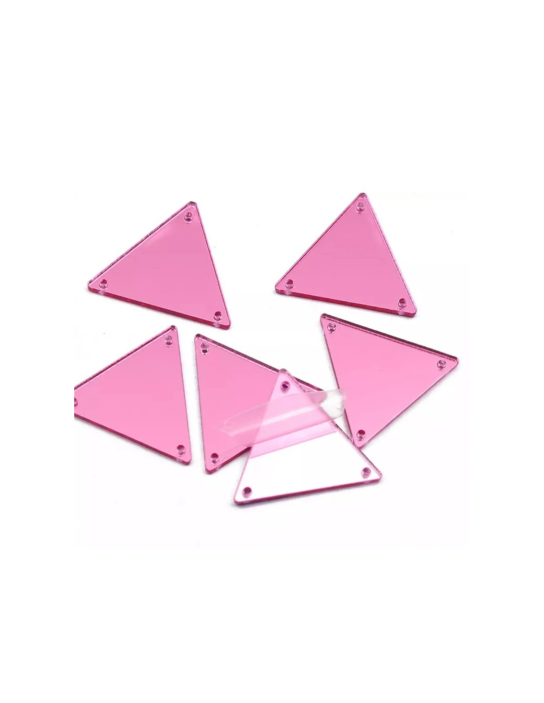 Sew on Mirrors Triangle 23 mm Red - 10pcs - Sewing mirrors