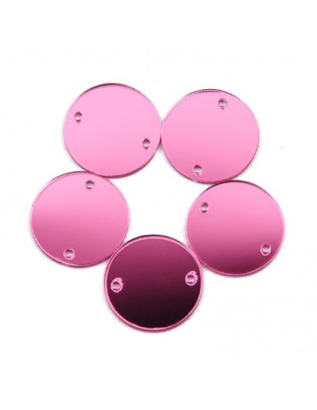 Specchietto Tondo mm 23 Fuchsia - 10 PZ Specchietto Tondo mm 23 Fuchsia - 10 PZ