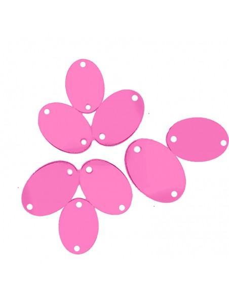 Specchietto Ovale mm 20x30 Fuchsia - 10 PZ Specchietto Ovale mm 20x30 Fuchsia - 10 PZ