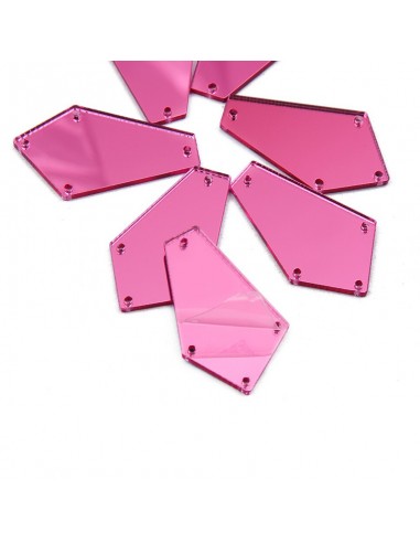 Sew on Mirrors Oval Fuchsia 20x30 mm...