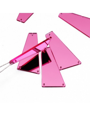 Sew on Mirrors Oval Fuchsia 20x30 mm...