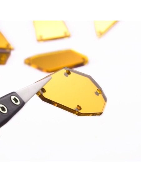 Sew on Mirrors Drop Gold 35x22 mm - 10 PZ - Sewing mirrors