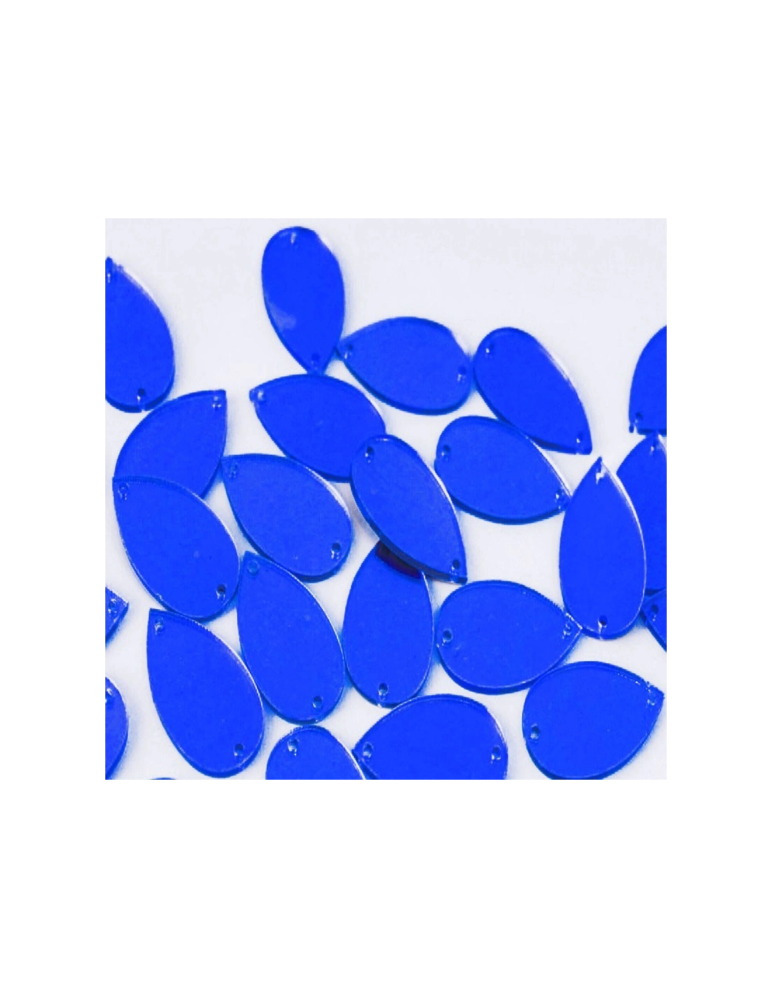 Specchietto Goccia mm 28x17 Blu - 10 PZ