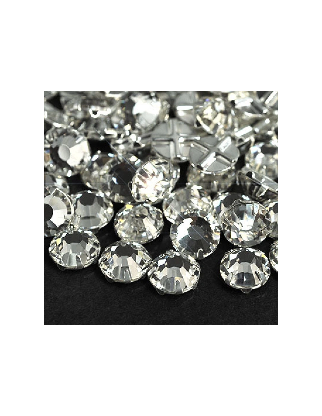 Roses GT Crystal ss 20 (mm 4,8) Crystal -Silver - 48PCS - Stones to be sewn with setting