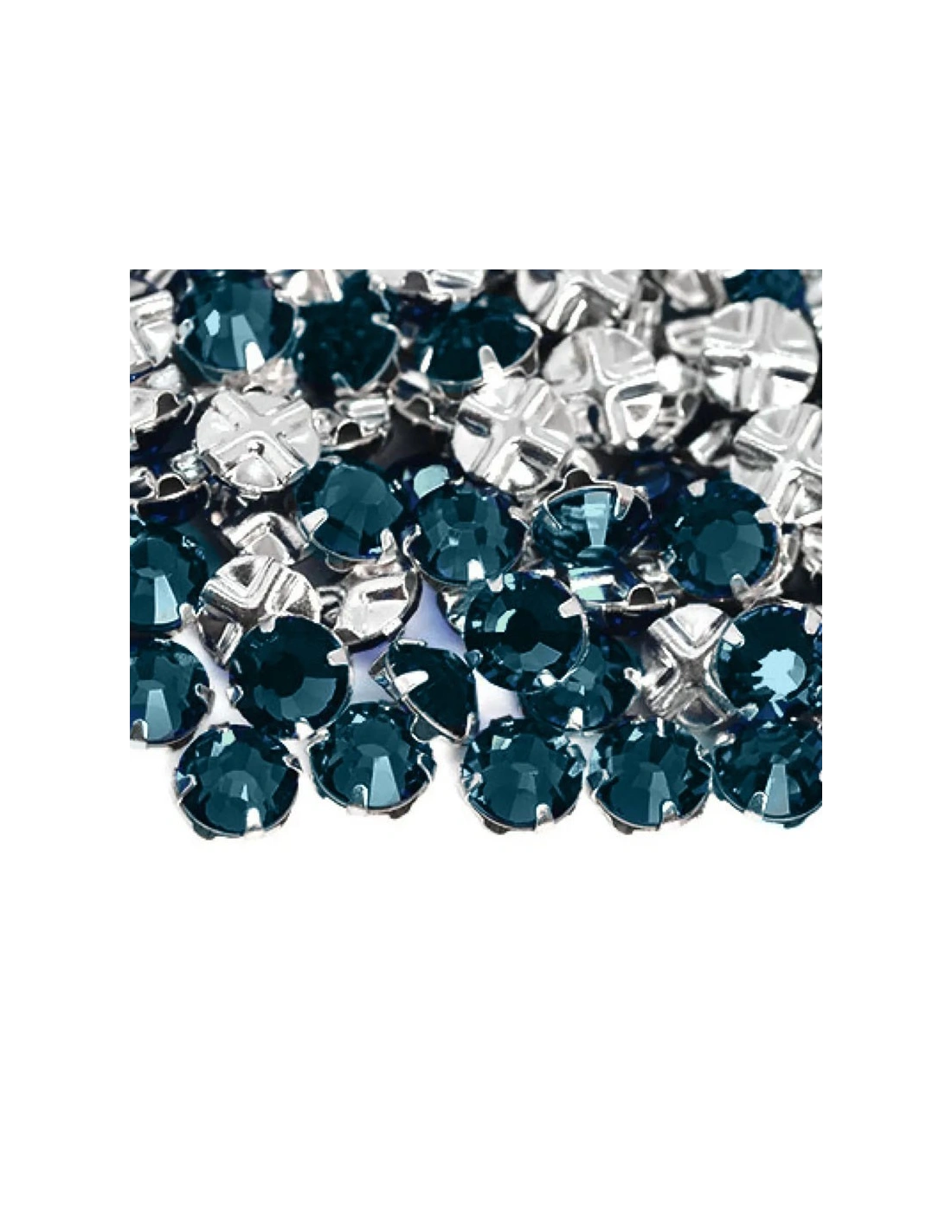 Roses GT Crystal ss 12 (mm 3,2) Montana-Silver - 48PCS - Stones to be sewn with setting