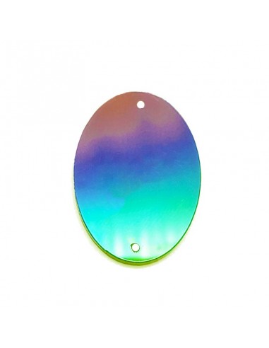 Sew on Mirrors Oval Rainbow 20x30 mm...
