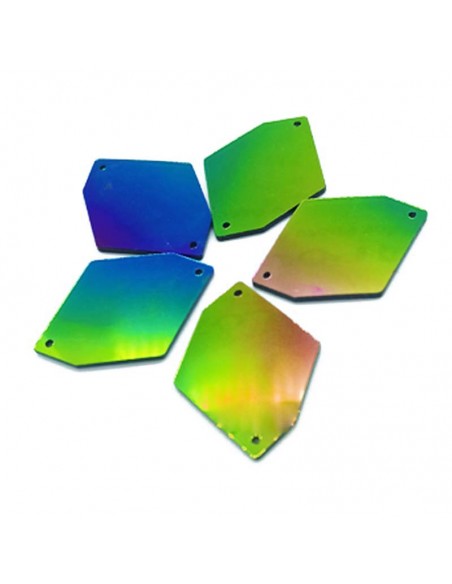 Specchietto Rombo sei Lati mm 20x30 Rainbow - 10PZ Specchietto Rombo sei Lati mm 20x30 Rainbow - 10PZ