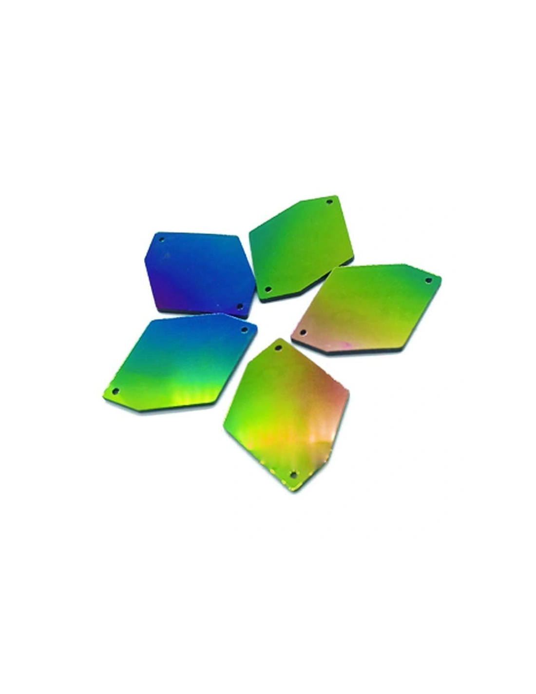 Specchietto Rombo sei Lati mm 20x30 Rainbow - 10PZ