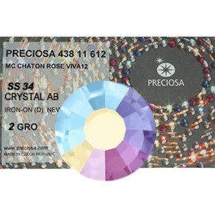 Preciosa Strass rhinestones Termoadesivi hotfix ss 34  Crystal  ab - 288 pz