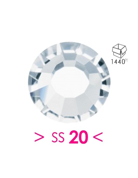 pacco da 1440 pezzi di Rhinestones Hotfix Strass CMT Termoadesivo ss 20 Crystal